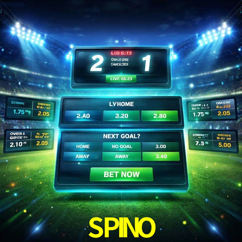 Vista de apuestas en vivo SPINO durante un partido en curso
